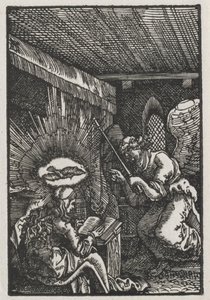 Pád a vykoupení člověka: Zvěstování od Albrecht Altdorfer