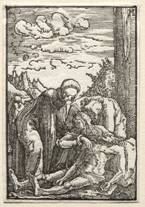 Pád a vykoupení člověka: Oplakávání pod křížem, c. 1515. od Albrecht Altdorfer