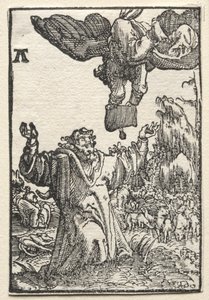 Pád a vykoupení člověka: Poselství anděla Joachimovi od Albrecht Altdorfer