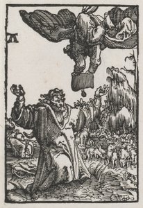 Pád a vykoupení člověka: Poselství anděla Joachimovi od Albrecht Altdorfer