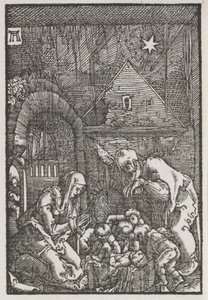 Pád a vykoupení člověka: Narození Páně od Albrecht Altdorfer