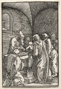 Pád a vykoupení člověka: Představení Krista v chrámu od Albrecht Altdorfer