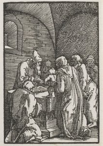 Pád a vykoupení člověka: Představení Krista v chrámu od Albrecht Altdorfer