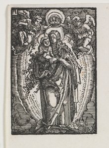 Pád a vykoupení člověka: Panna jako královna nebes od Albrecht Altdorfer