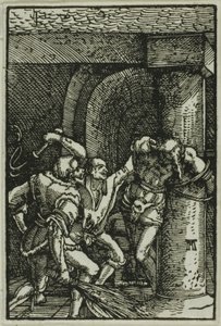 Bičování, z Pádu a vykoupení člověka od Albrecht Altdorfer