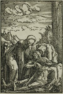 Oplakávání Panny, z Pádu a vykoupení člověka od Albrecht Altdorfer