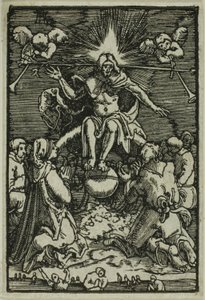 Poslední soud, z Pádu a vykoupení člověka od Albrecht Altdorfer