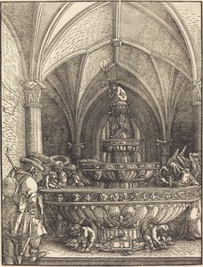 Zbytek na útěku do Egypta u fontány od Albrecht Altdorfer