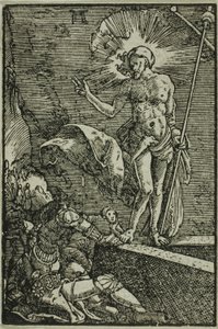 Vzkříšení, z Pádu a vykoupení člověka od Albrecht Altdorfer
