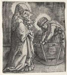 Panna s dítětem a svatá Anna u kolébky, 1520-1526. od Albrecht Altdorfer