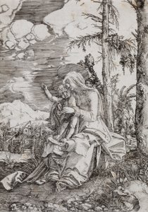 Panna Marie s dítětem v krajině od Albrecht Altdorfer