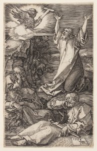 Agónie v zahradě, z The Engraved Passion od Albrecht Dürer