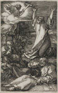 Agónie v zahradě, z The Engraved Passion od Albrecht Dürer