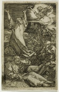 Agónie v zahradě, z Vyryté vášně od Albrecht Dürer