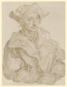 Portrét staršího muže bez vousů (Sebastian Brant) od Albrecht Dürer