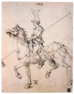 Kavalír s Lancem, 1502 od Albrecht Dürer