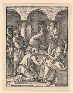 Kristus korunovaný trny ze série The Little Passion od Albrecht Dürer
