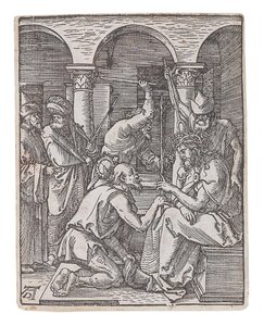 Kristus korunovaný trny, ze série Malá vášeň, asi 1509-1511. od Albrecht Dürer