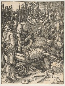 Kristus přibitý na kříž, z Malého umučení, ca. 1509. od Albrecht Dürer