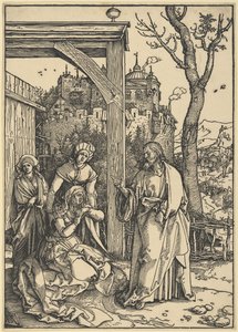 Kristus se loučí se svou matkou, ze Života Panny Marie od Albrecht Dürer