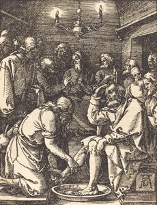 Kristus umývá nohy učedníkům, 15091510. od Albrecht Dürer