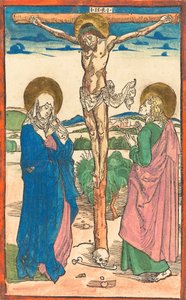 Kristus na kříži mezi Pannou a svatým Janem, 1493. od Albrecht Dürer