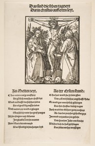 Kristus na kříži mezi Pannou a svatým Janem první list ze dvou, 1510. od Albrecht Dürer