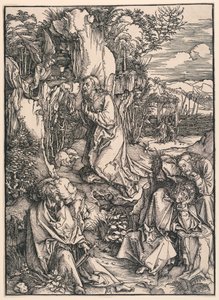Kristus na Olivetské hoře (Agónie v zahradě) z Velké vášně od Albrecht Dürer