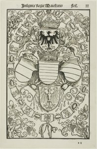 Erb Maxmiliána I. jako krále Římanů od Albrecht Dürer