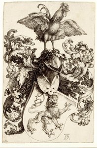 Erb se lvem a kohoutem od Albrecht Dürer