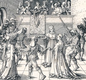 Dance by Torchlight, Augsburg, 1516 1906 od Albrecht Dürer