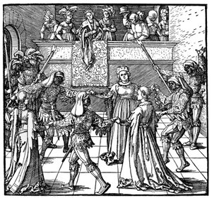 Dance by Torchlight, Augsburg, 1516, 1936 od Albrecht Dürer