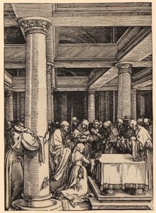 Uvedení do chrámu, list 13 ze série "Život Panny Marie" od Albrecht Dürer
