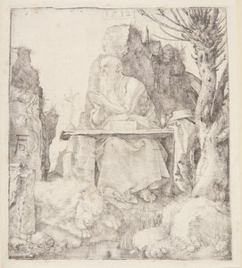 Svatý Jeroným u zvadlé vrby od Albrecht Dürer