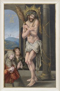 Muž utrpení u sloupu bičování od Albrecht Dürer