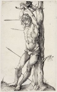 Svatý Šebestián u stromu od Albrecht Dürer