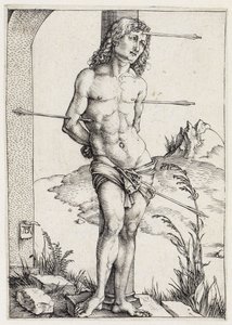 Svatý Šebestián u sloupu od Albrecht Dürer