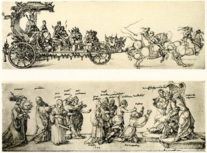 Tah na vůz císaře Maxmiliána I od Albrecht Dürer