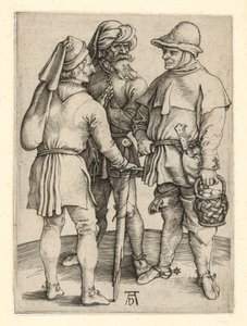 Tři rolníci v rozhovoru od Albrecht Dürer