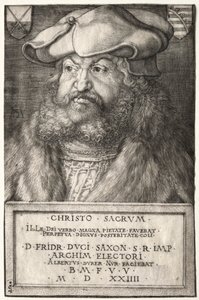 Fridrich Moudrý, kurfiřt saský, 1524. od Albrecht Dürer
