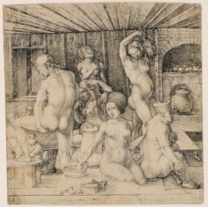 Německy: Frauenbad Dámské lázně od Albrecht Dürer