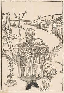 Gerson jako poutník, frontispis Gersonisovy opery, 1489.n.d. od Albrecht Dürer
