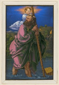 Svatý Kryštof obrácený doleva od Albrecht Dürer