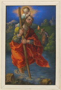 Svatý Kryštof obrácený doprava od Albrecht Dürer
