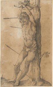 Svatý Šebestián na stromě od Albrecht Dürer
