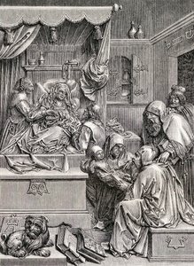 Vysoký reliéf sochařství narození svatého Jana, 1855 od Albrecht Dürer