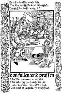 Ilustrace z knihy Ship of Fools od Sebastiana Branta, 1494. od Albrecht Dürer