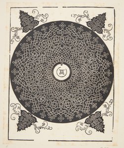 Vzor prokládané šňůry s bílým medailonem od Albrecht Dürer