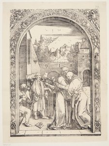 Joachim a Svatá Anna se setkávají u Zlaté brány od Albrecht Dürer