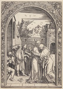 Joachim a Svatá Anna se setkávají u Zlaté brány od Albrecht Dürer